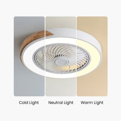 Rustic Wood Ceiling Fan with Efficient LED Lighting