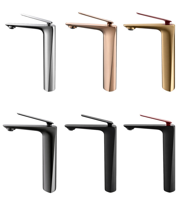 Stylish Single Handle Brass Bathroom Faucet