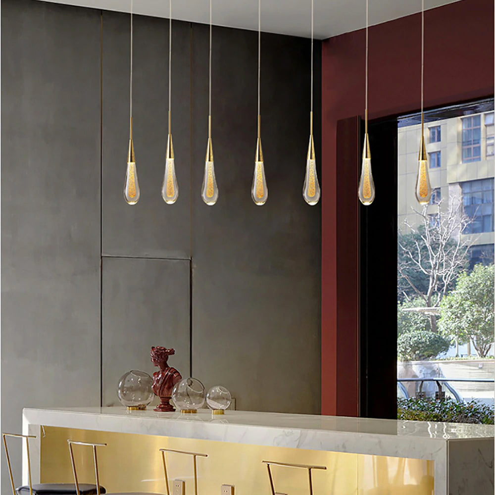 Modern Glass Drop LED Pendant Light