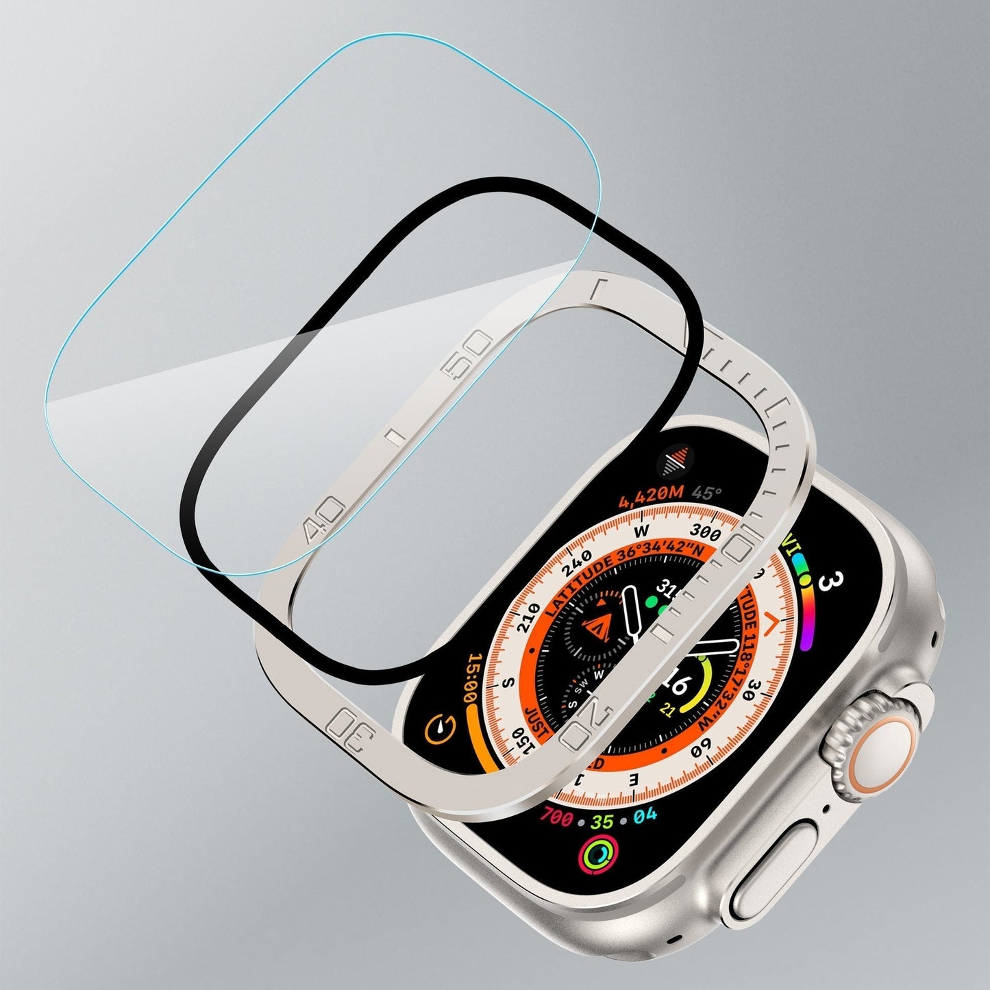 Clear Protective Glass Screen Cover for Apple Watch Ultra
