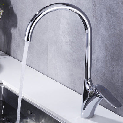 Stainless Steel Kitchen Sink Faucet With Rotating Nozzle