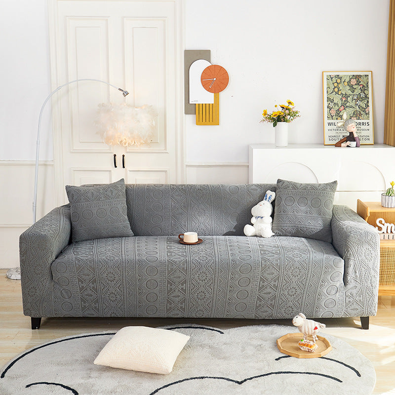 Comfortable Fit Jacquard Sofa Slipcover Protector