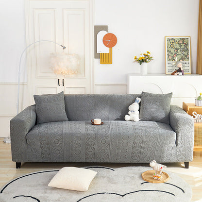 Comfortable Fit Jacquard Sofa Slipcover Protector