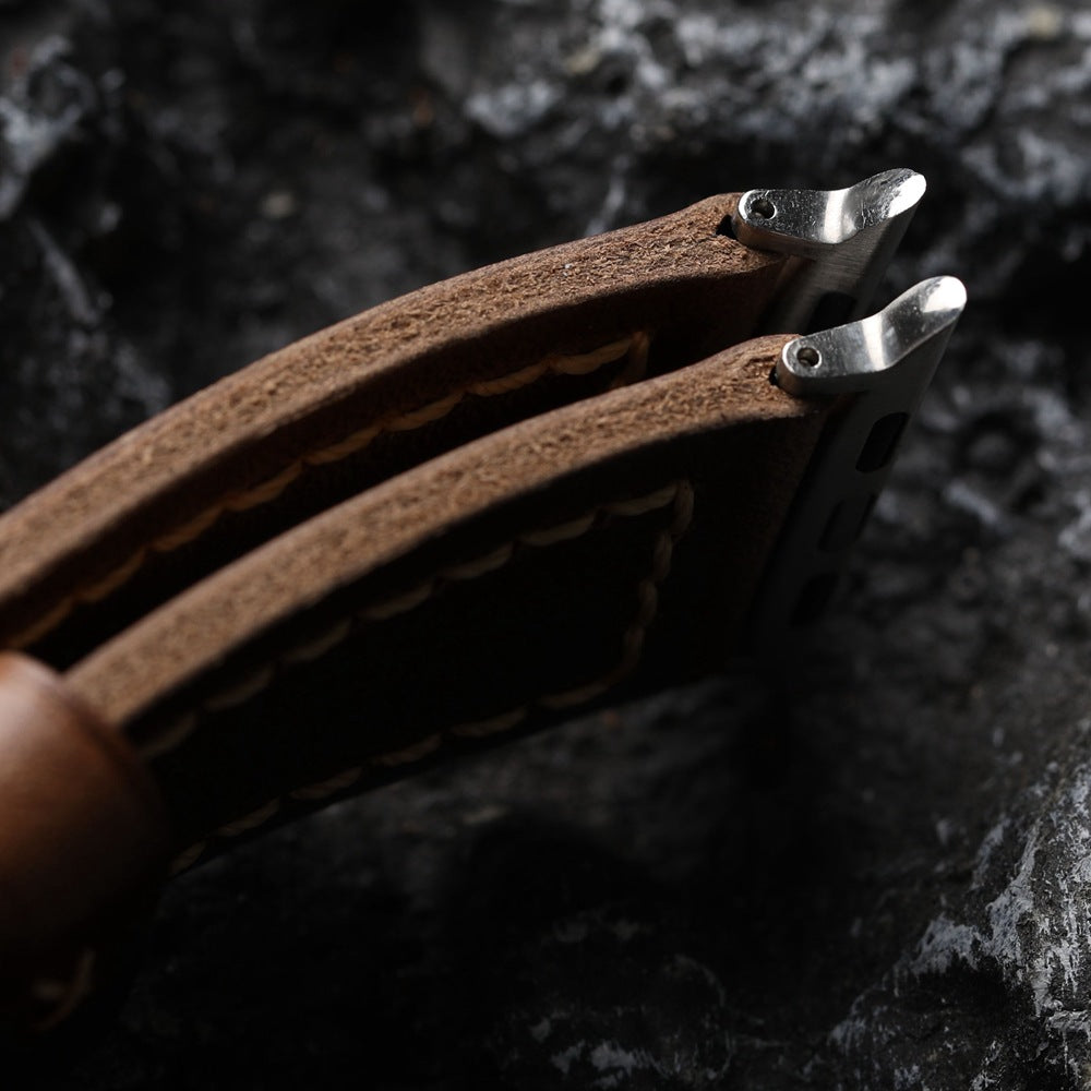 Classic Tan Leather Apple Watch Band