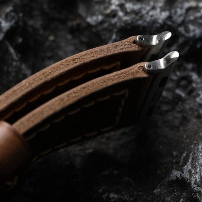 Classic Tan Leather Apple Watch Band