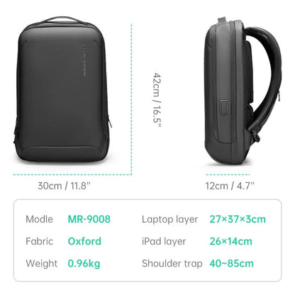 Durable Lightweight Laptop Backpack Black Grey Protection