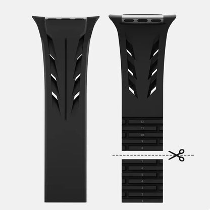 Soft Rubber Apple Watch Band with Metal Clamp
