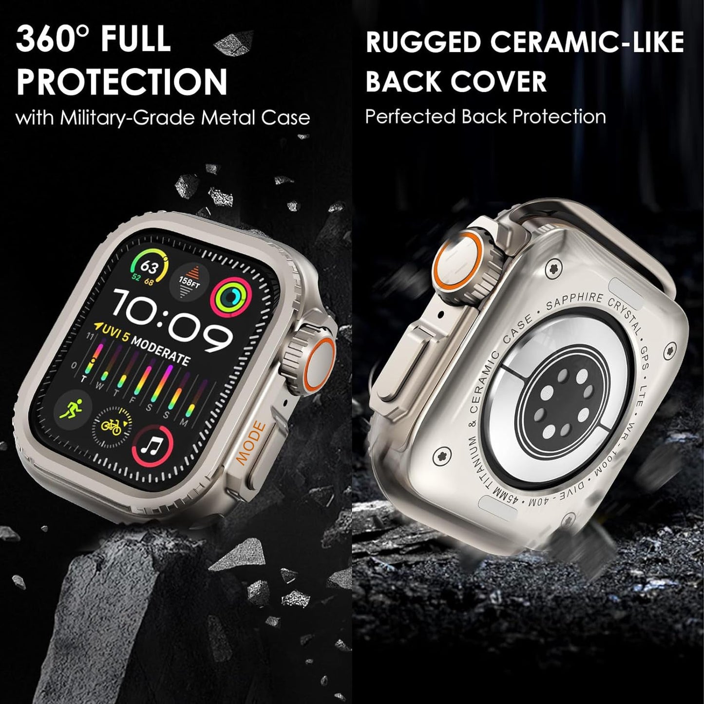 Durable Metal Protector Case for Apple Watch