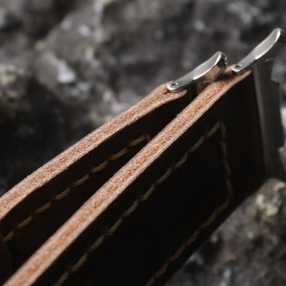 Leather Smartwatch Strap - Brown Genuine Wristband