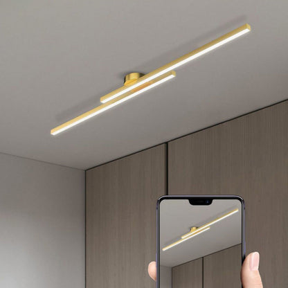 Sleek Metal LED Semi Flush Mount Ceiling Light