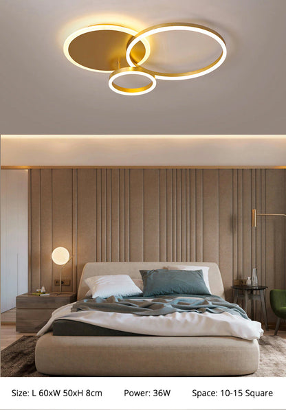 Calming LED Ceiling Lamp with Warm Soft Glow