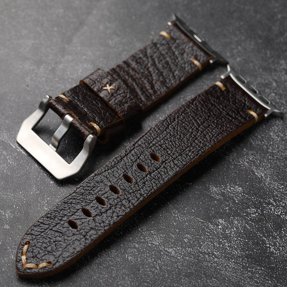 Classic Brown Leather Strap for Apple Watch