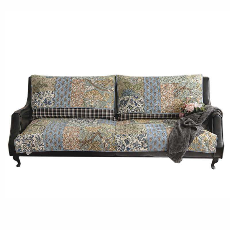 Deluxe Floral Fabric Sofa Slipcover Protector