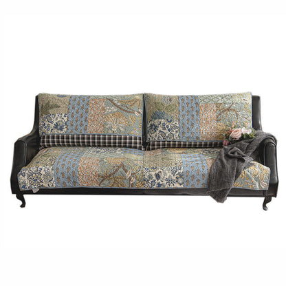 Deluxe Floral Fabric Sofa Slipcover Protector