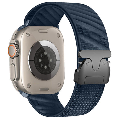 Durable Nylon Strap For Apple Watch With Metal Buckle