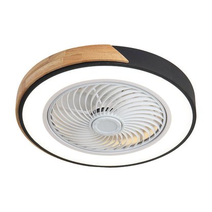 Rustic Wood Ceiling Fan with Efficient LED Lighting