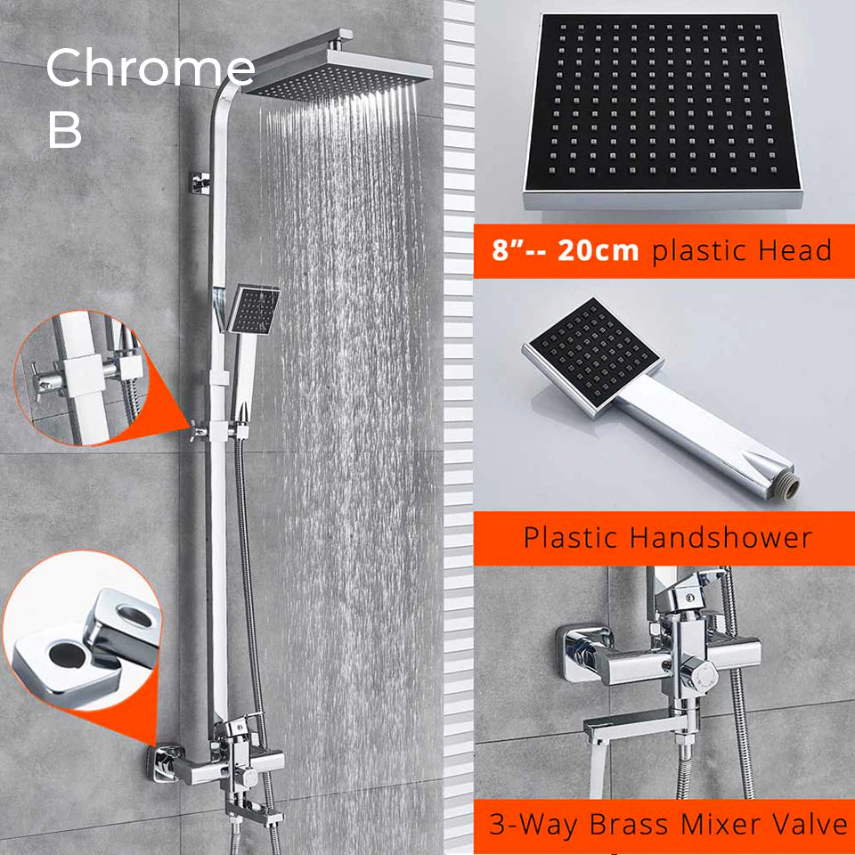 Luxury Rain Shower Head With Handheld Sprayer Easy Fit