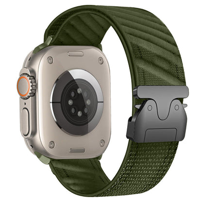 Durable Nylon Strap For Apple Watch With Metal Buckle