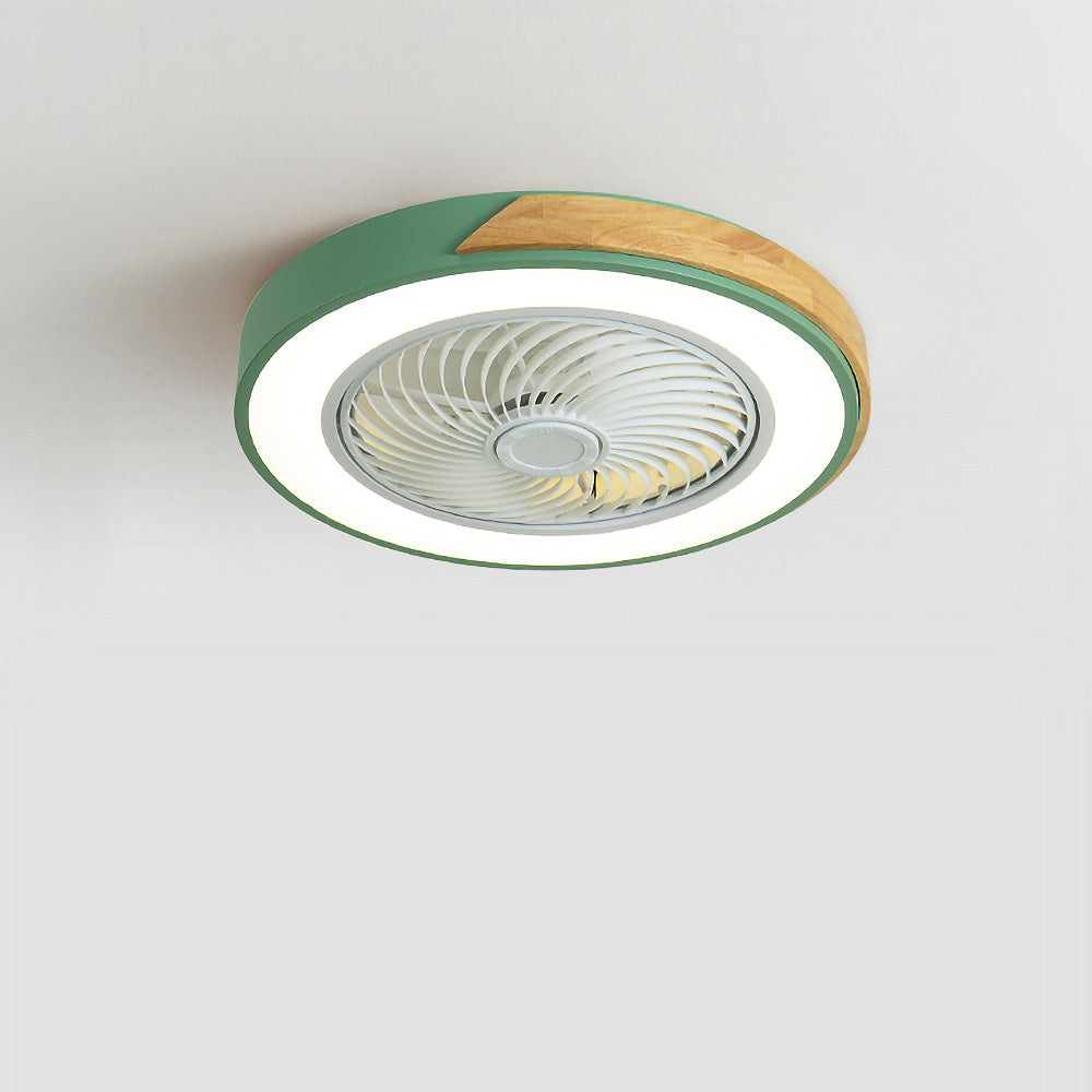 Rustic Wood Ceiling Fan with Efficient LED Lighting