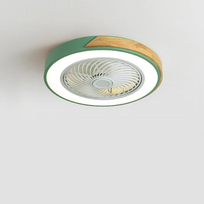Rustic Wood Ceiling Fan with Efficient LED Lighting