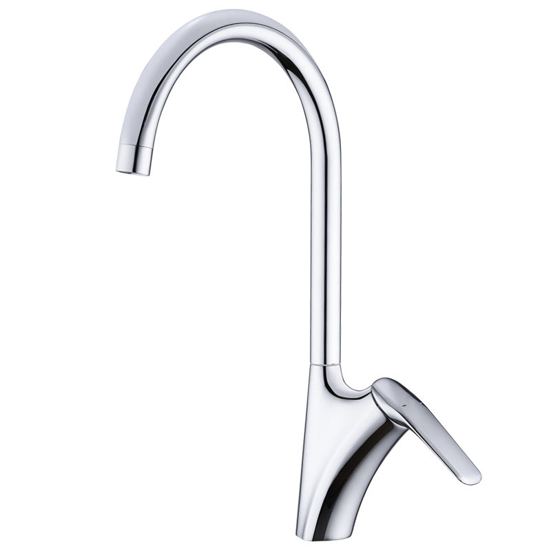 Stainless Steel Kitchen Sink Faucet With Rotating Nozzle