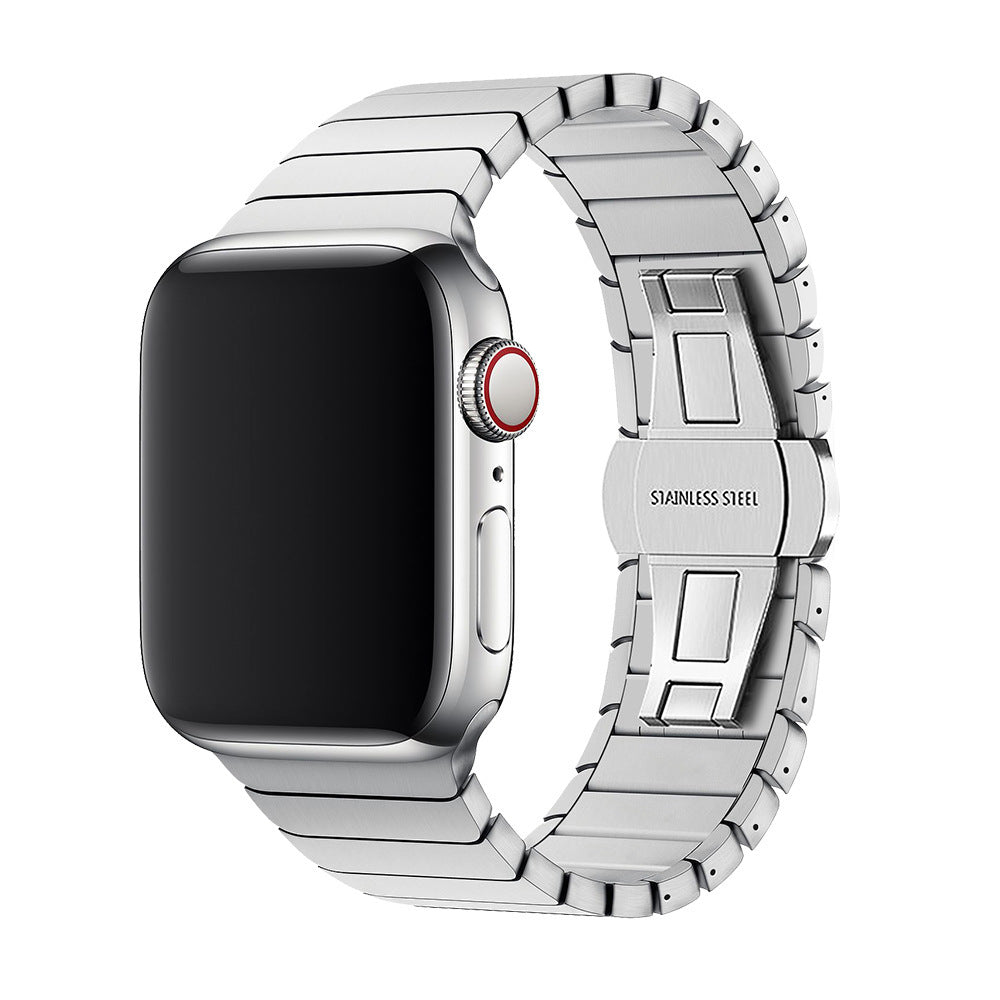 Stainless Steel Watch Strap with Secure Clasp
