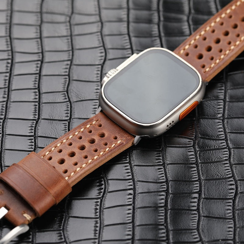 Leather Racing Watch Band