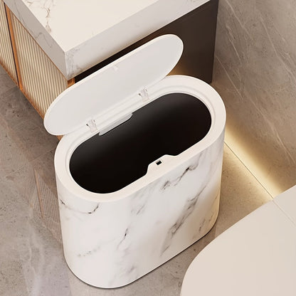 Elegant Stone Waste Basket with Lid