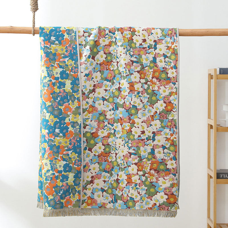 Colorful Floral Soft Absorbent Bath Towel 80cm x 160cm - Lusomart