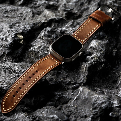 Classic Tan Leather Apple Watch Band