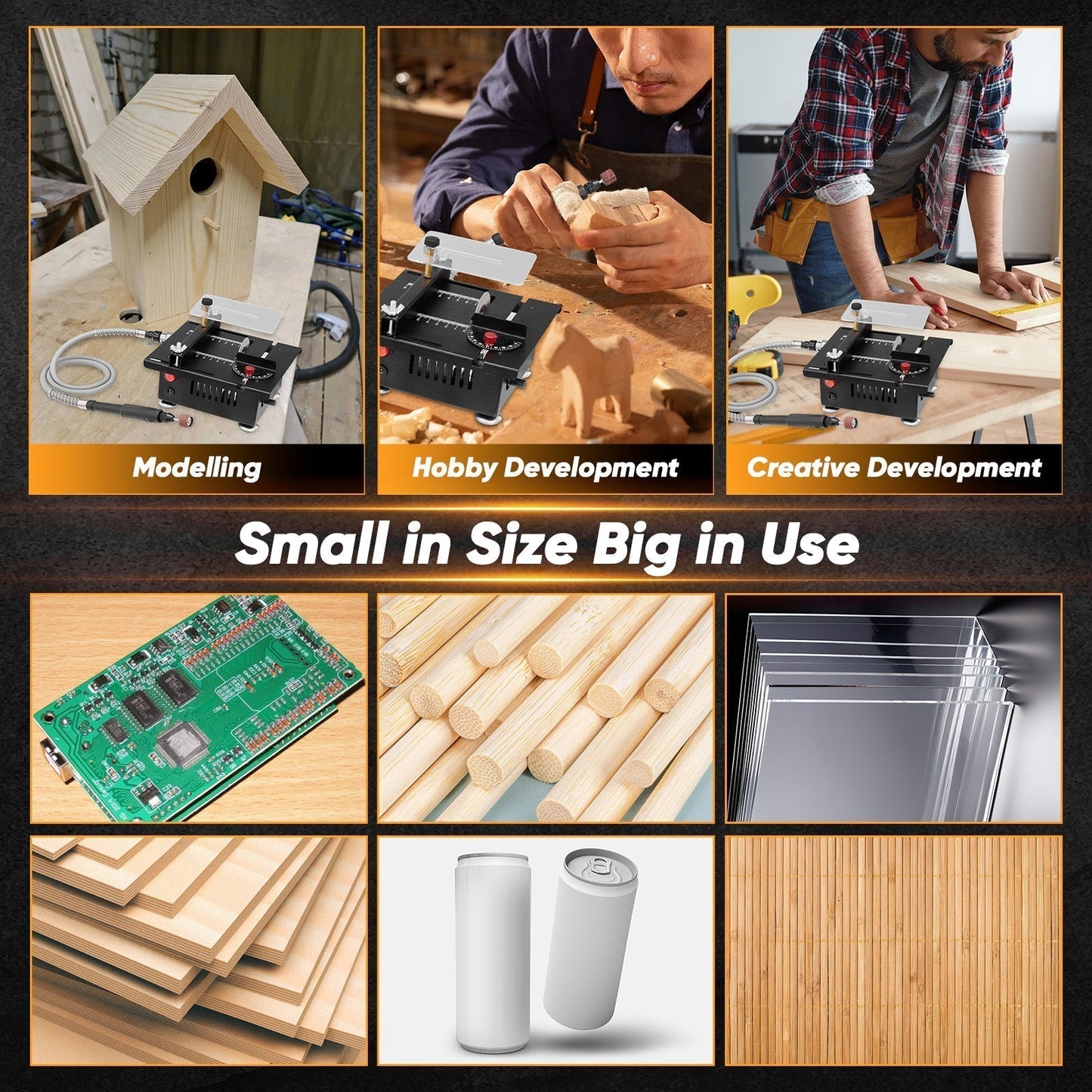 Compact Portable Table Saw For Home Woodworking Projects