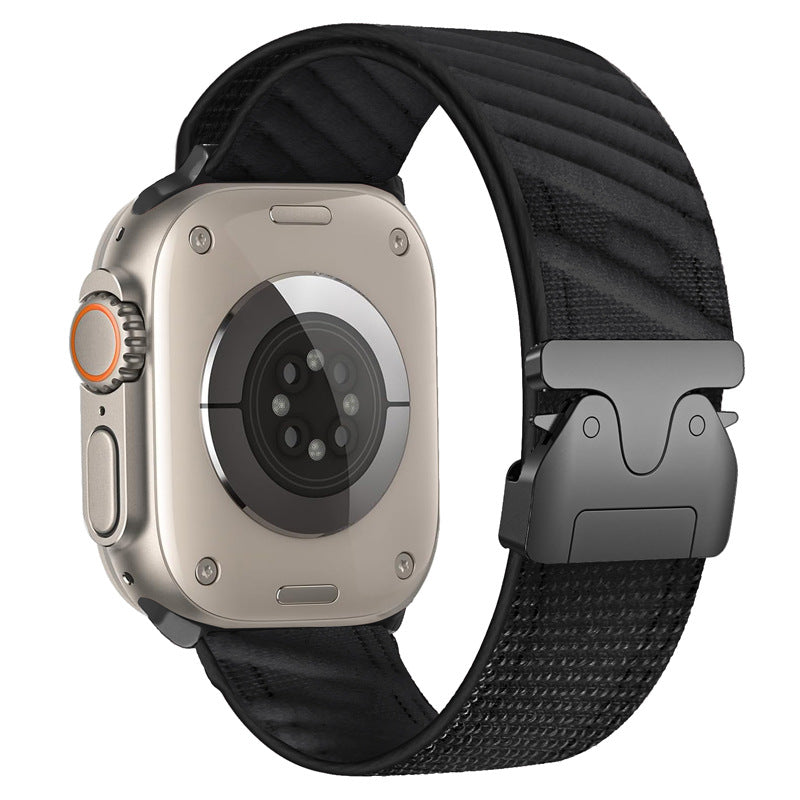 Durable Nylon Strap For Apple Watch With Metal Buckle