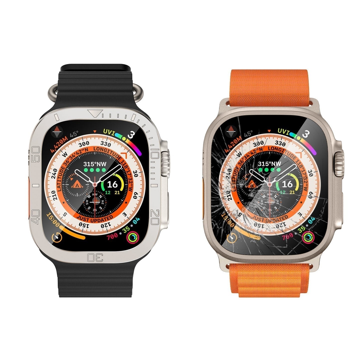 Clear Protective Glass Screen Cover for Apple Watch Ultra