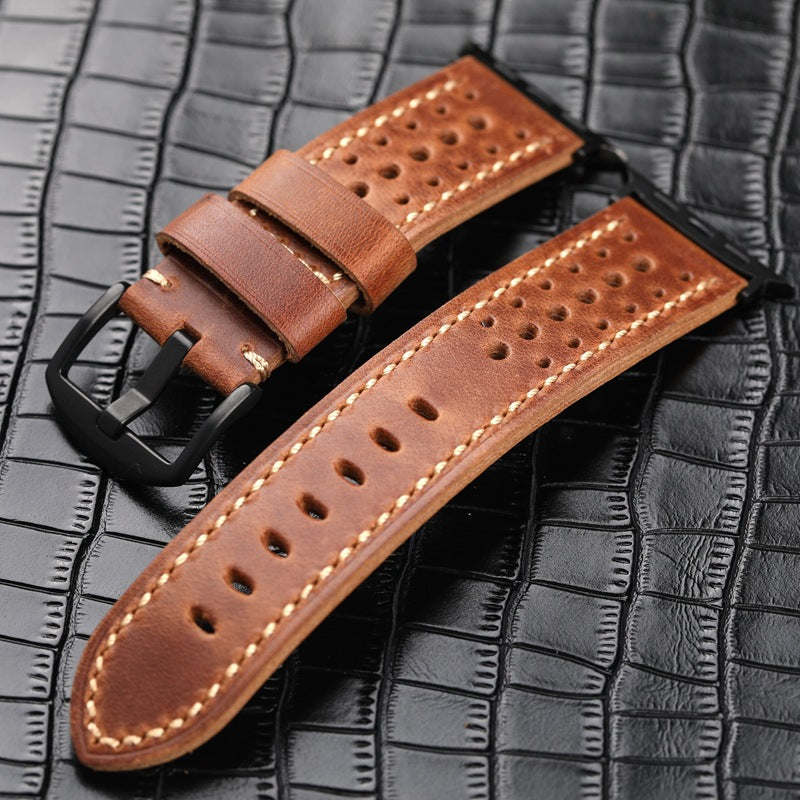 Leather Racing Watch Band - Lusomart