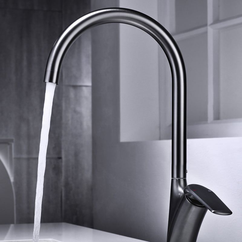 Stainless Steel Kitchen Sink Faucet With Rotating Nozzle