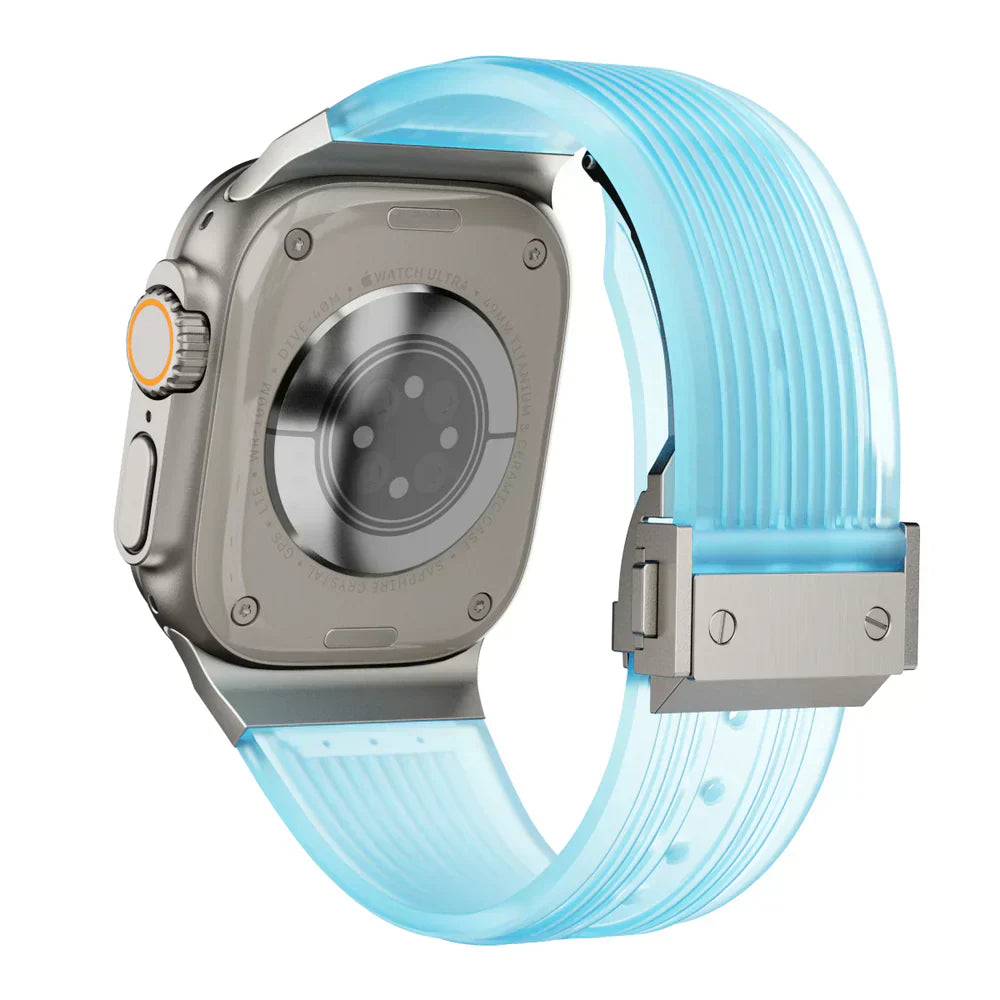 Soft Clear Apple Watch Silicone Strap Daily Wear