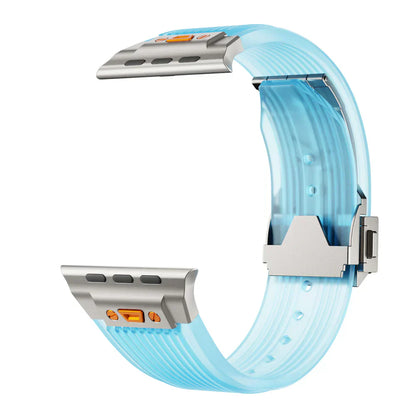 Soft Clear Apple Watch Silicone Strap Daily Wear