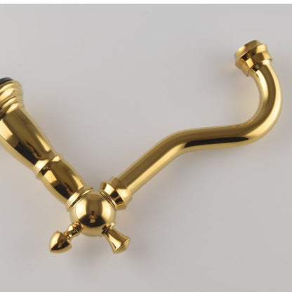 Classic Brass Two Handle Bath Faucet for 3 Hole Sink
