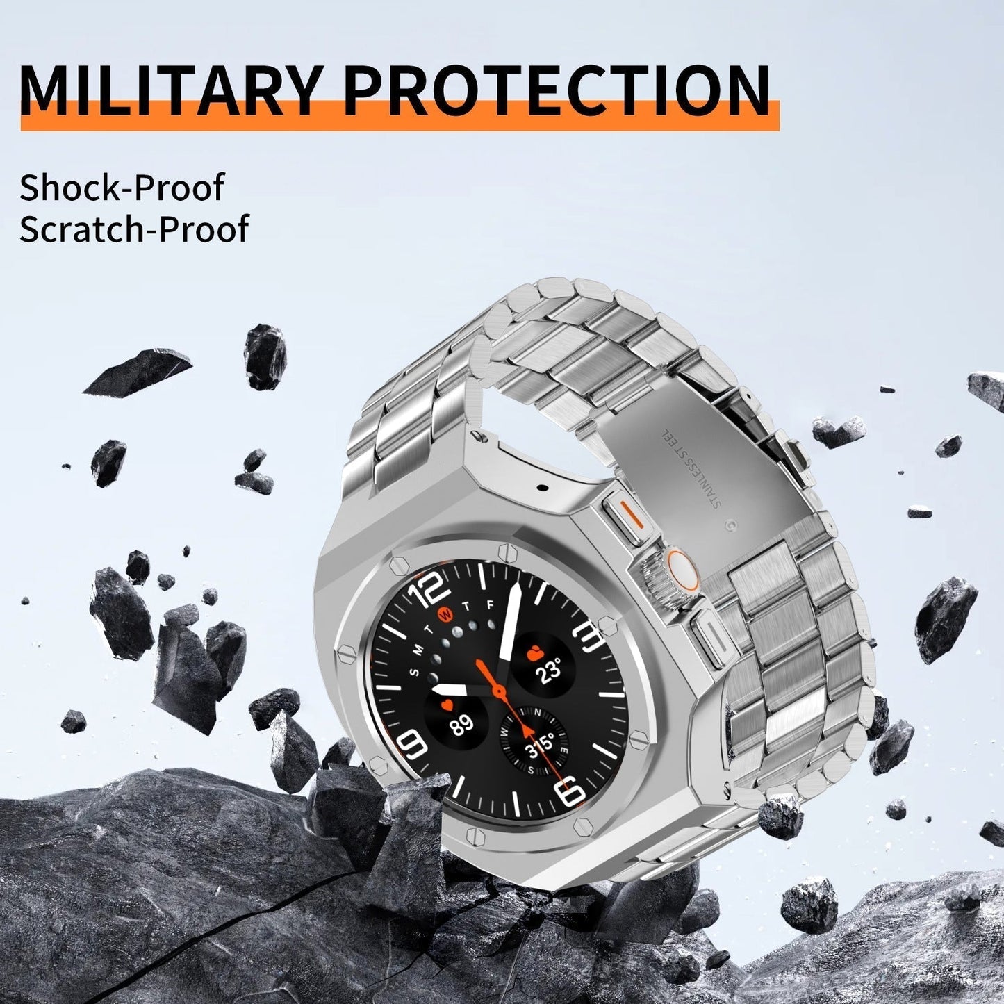 Durable Metal Case and Strap for Samsung Galaxy Watch Ultra