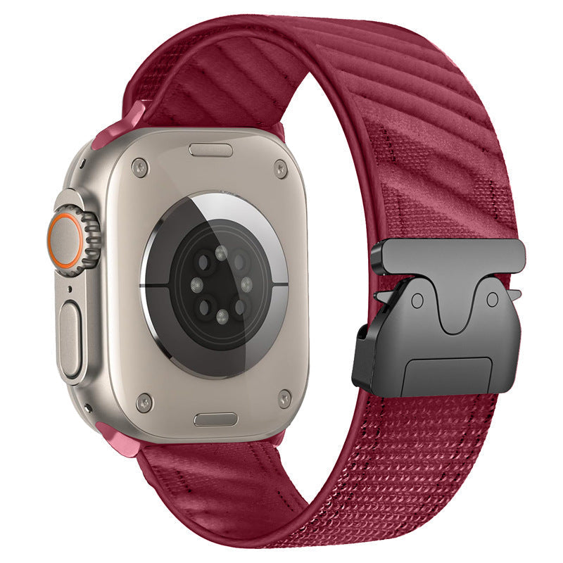 Durable Nylon Strap For Apple Watch With Metal Buckle