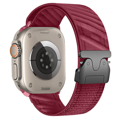 Durable Nylon Strap For Apple Watch With Metal Buckle