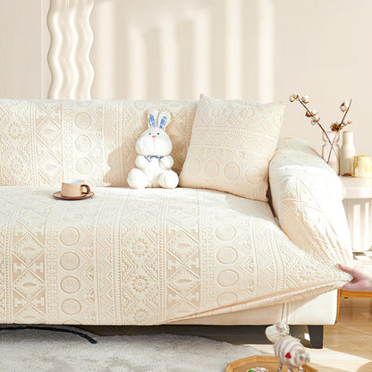 Comfortable Fit Jacquard Sofa Slipcover Protector