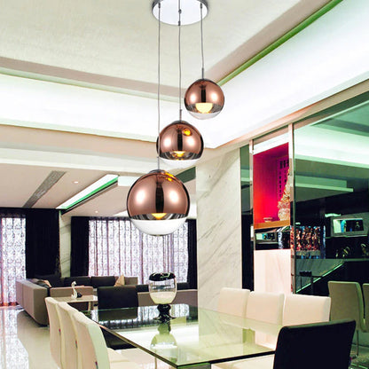 Stunning Glass Pendant Light Clear Globe Chandelier