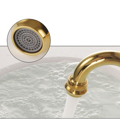 Classic Brass Two Handle Bath Faucet for 3 Hole Sink