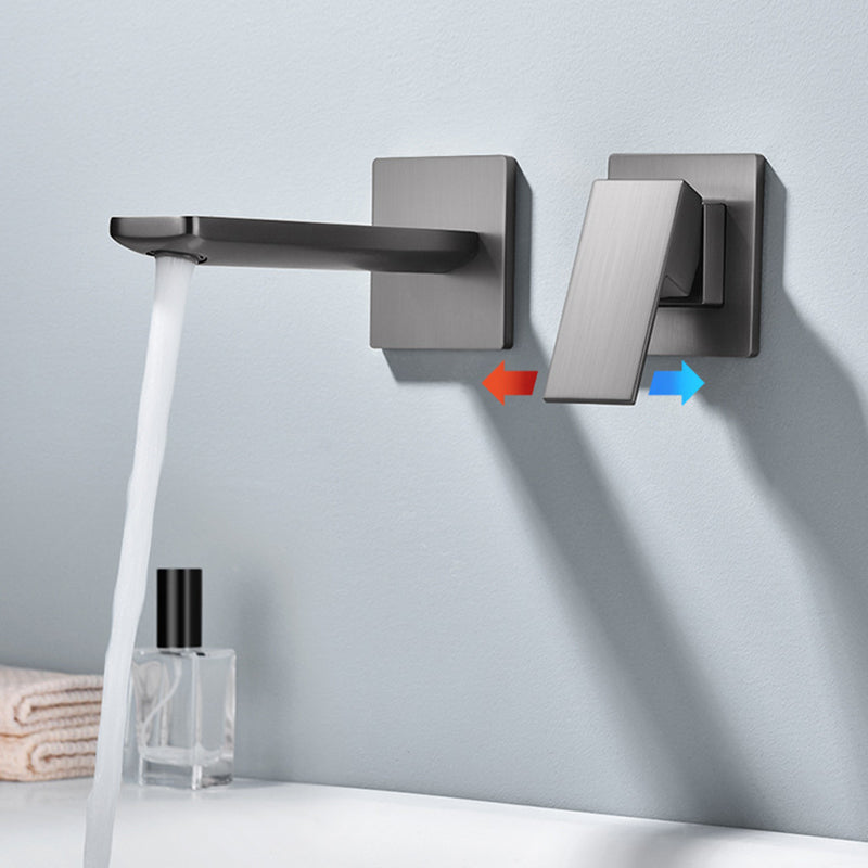 Hidden Wall Mount Single Handle Modern Faucet