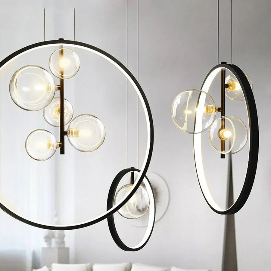 Stylish Round Glass Drop Ceiling Light