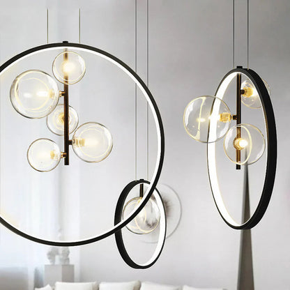 Stylish Round Glass Drop Ceiling Light