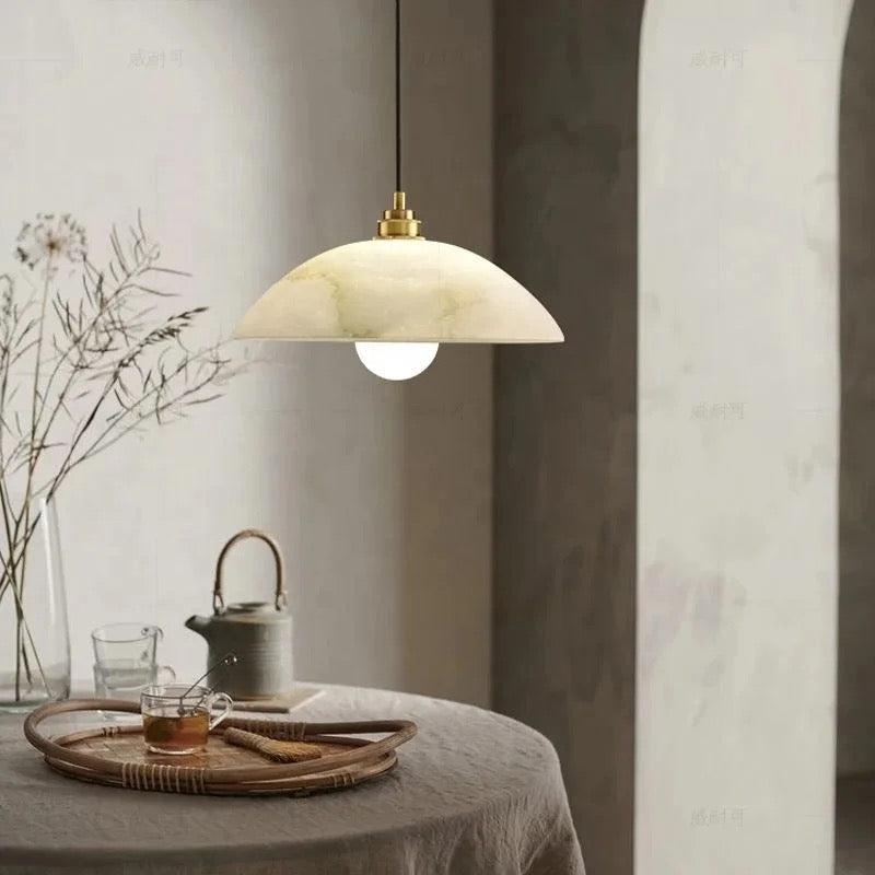 White Marble Pendant Light Fixtures