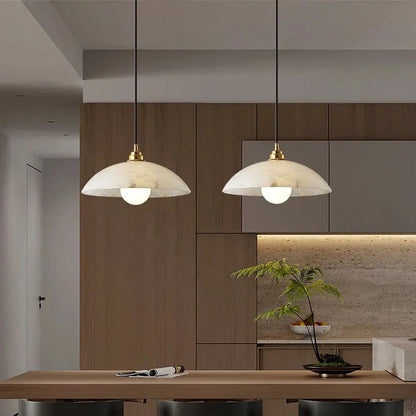 White Marble Pendant Light Fixtures
