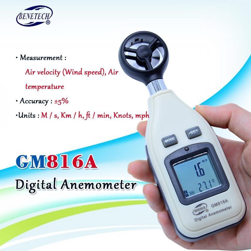 Portable Digital Anemometer With Backlight Display